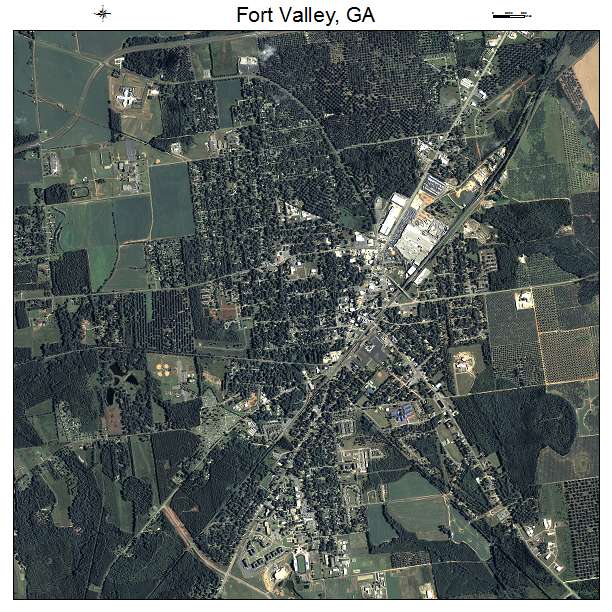 Fort Valley, GA air photo map