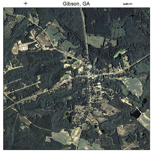 Gibson, GA air photo map