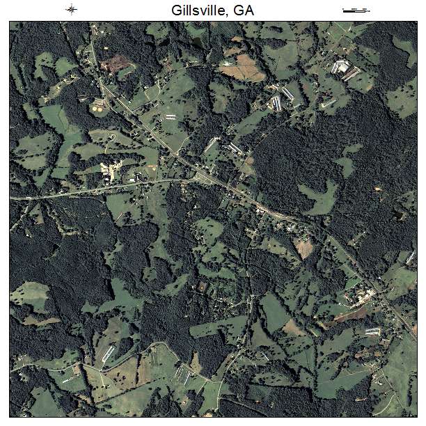 Gillsville, GA air photo map
