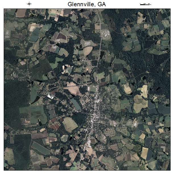 Glennville, GA air photo map
