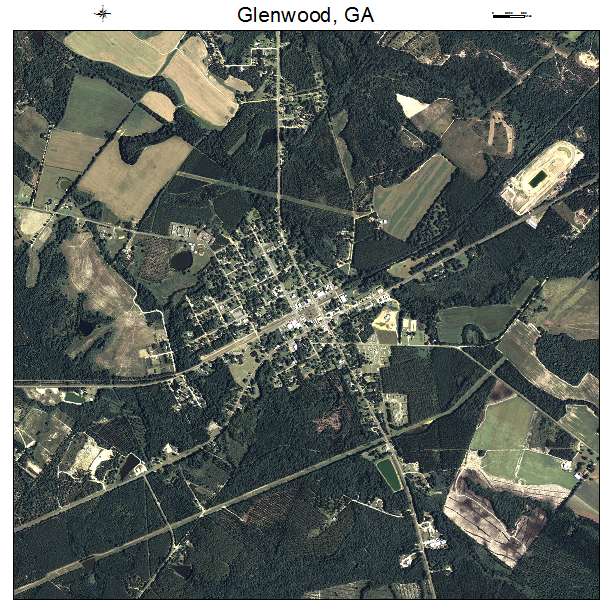 Glenwood, GA air photo map