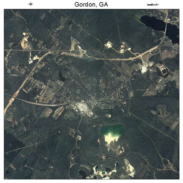 Gordon, GA air photo map