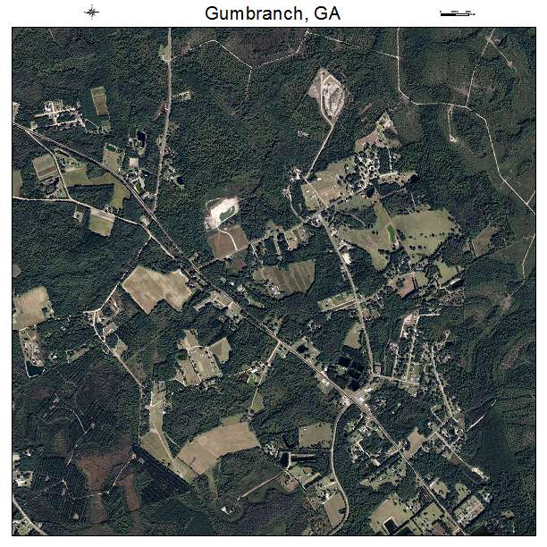 Gumbranch, GA air photo map