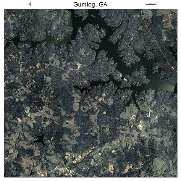 Gumlog, GA air photo map