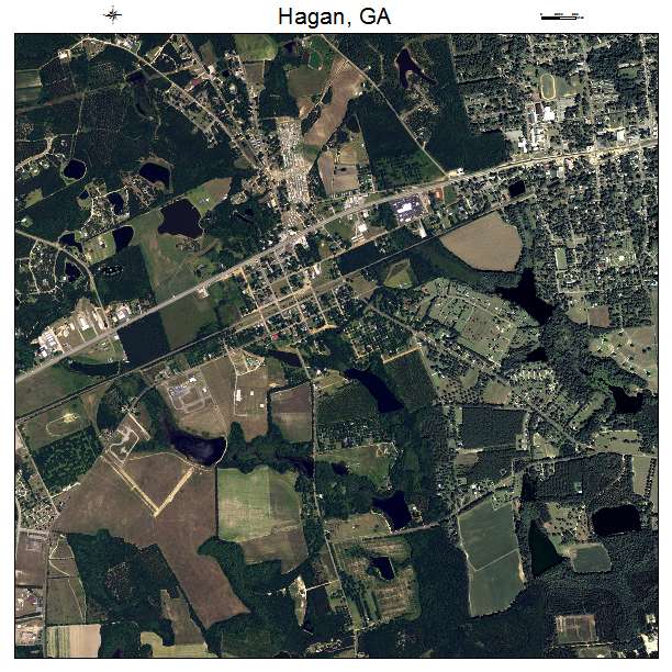 Hagan, GA air photo map