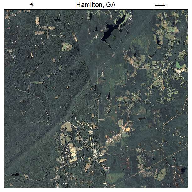 Hamilton, GA air photo map