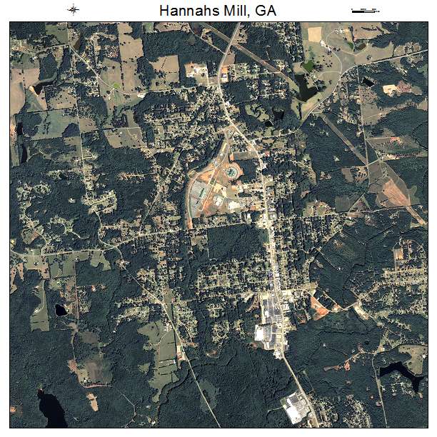 Hannahs Mill, GA air photo map