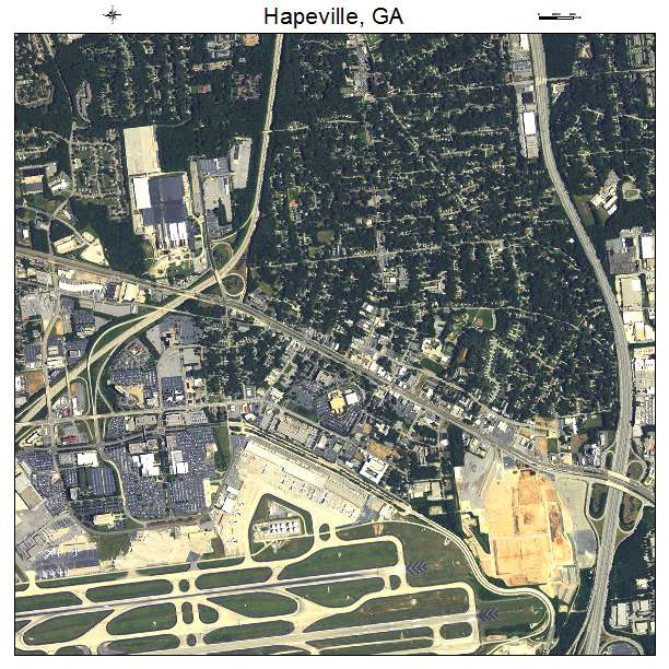 Hapeville, GA air photo map