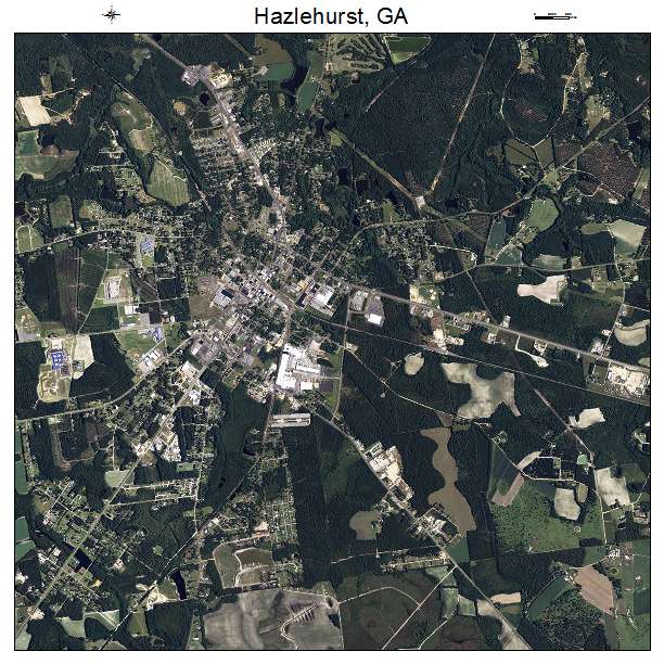 Hazlehurst, GA air photo map