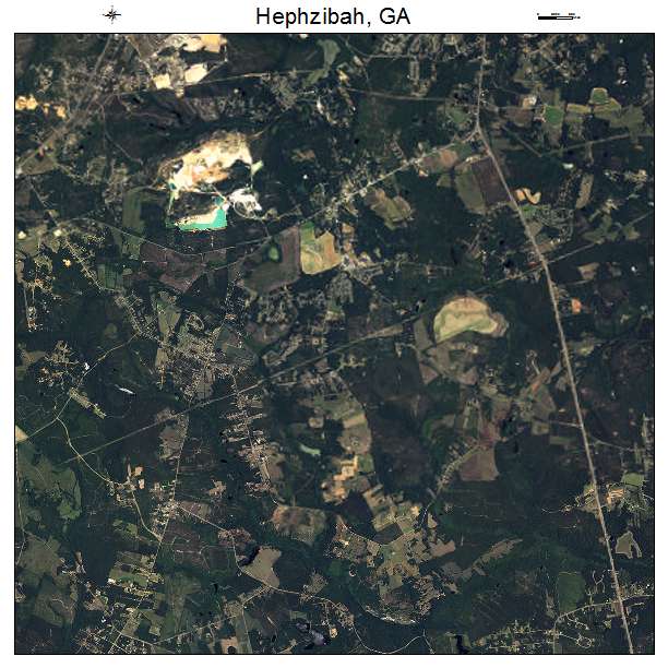 Hephzibah, GA air photo map