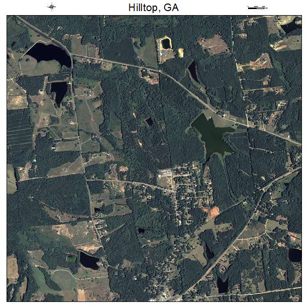 Hilltop, GA air photo map