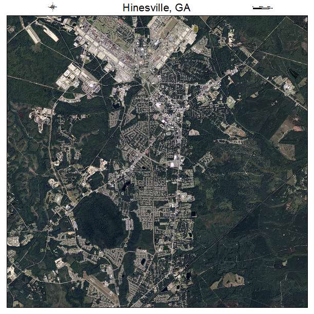 Hinesville, GA air photo map