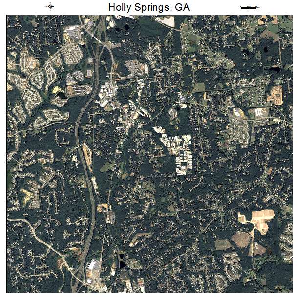 Holly Springs, GA air photo map