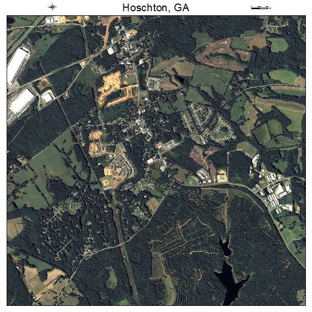 Hoschton, GA air photo map