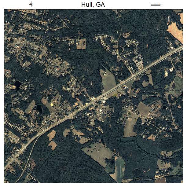 Hull, GA air photo map