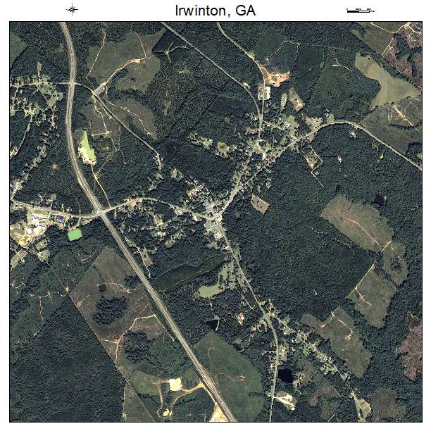 Irwinton, GA air photo map