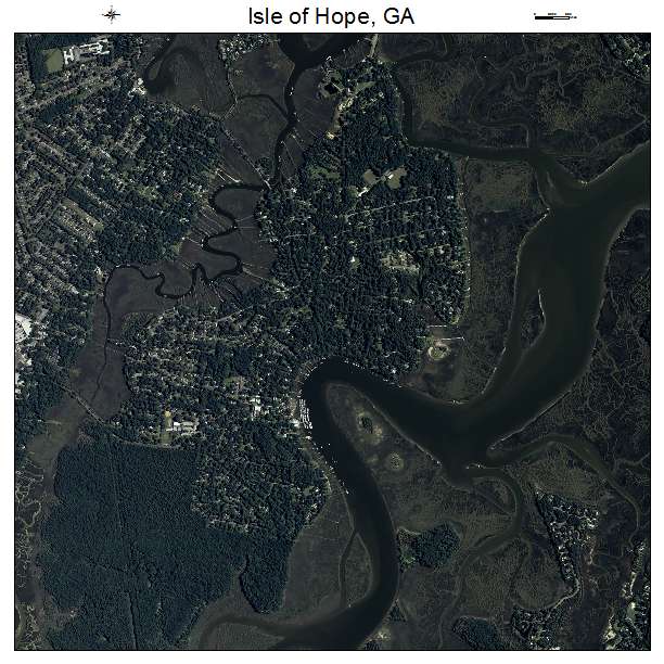 Isle of Hope, GA air photo map