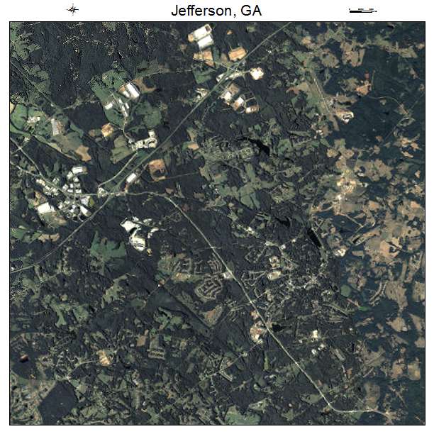 Jefferson, GA air photo map