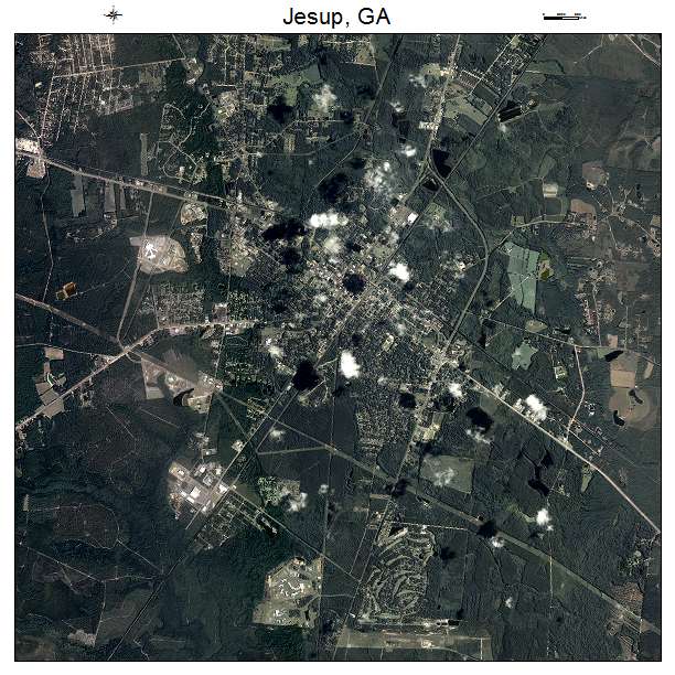 Aerial Photography Map of Jesup, GA Georgia