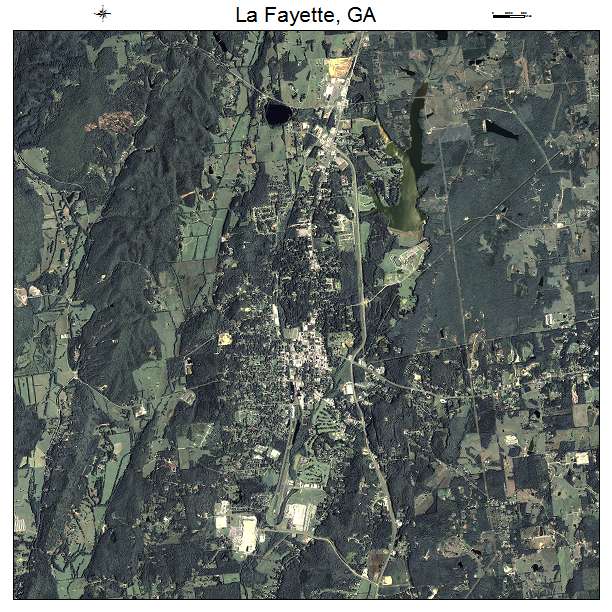 La Fayette, GA air photo map