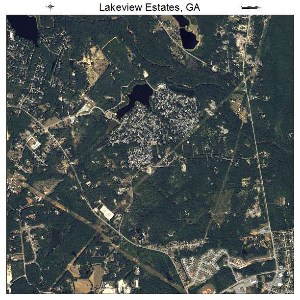 Lakeview Estates, GA air photo map
