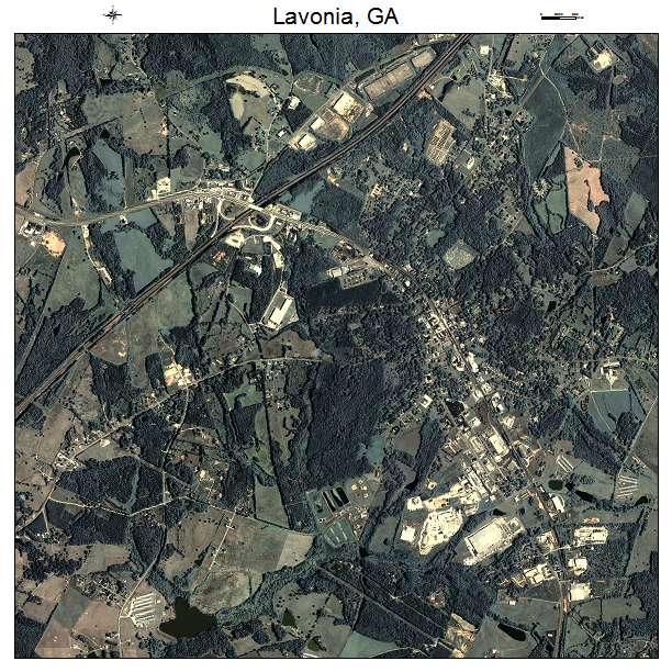 Lavonia, GA air photo map