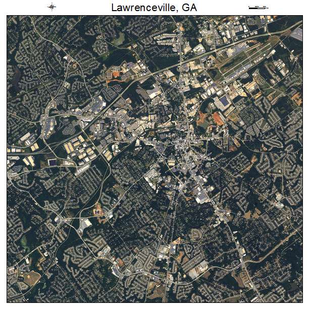 Lawrenceville, GA air photo map