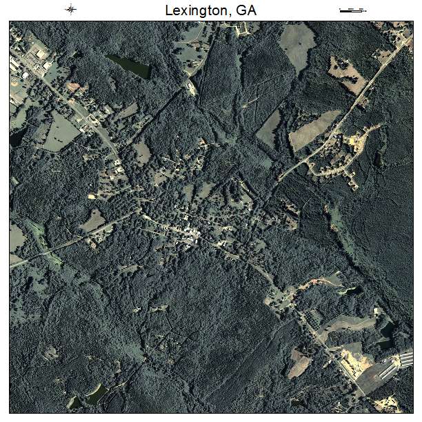 Lexington, GA air photo map