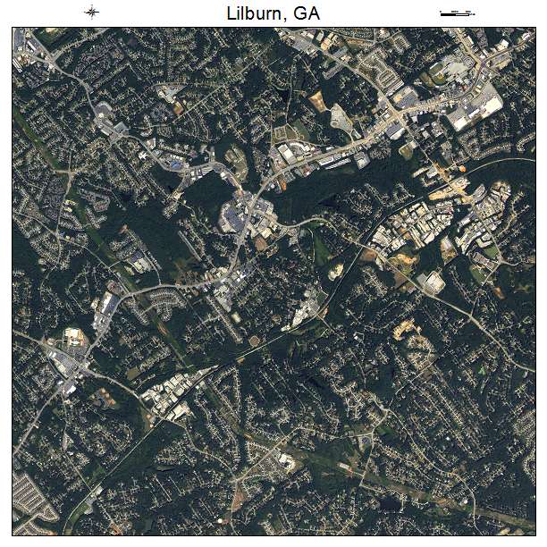 Lilburn, GA air photo map
