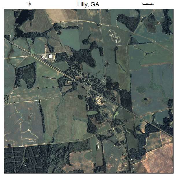 Lilly, GA air photo map