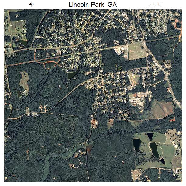 Lincoln Park, GA air photo map