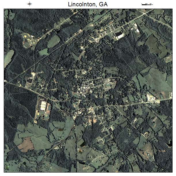 Lincolnton, GA air photo map