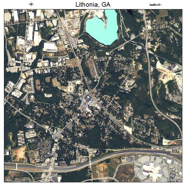 Lithonia, GA air photo map