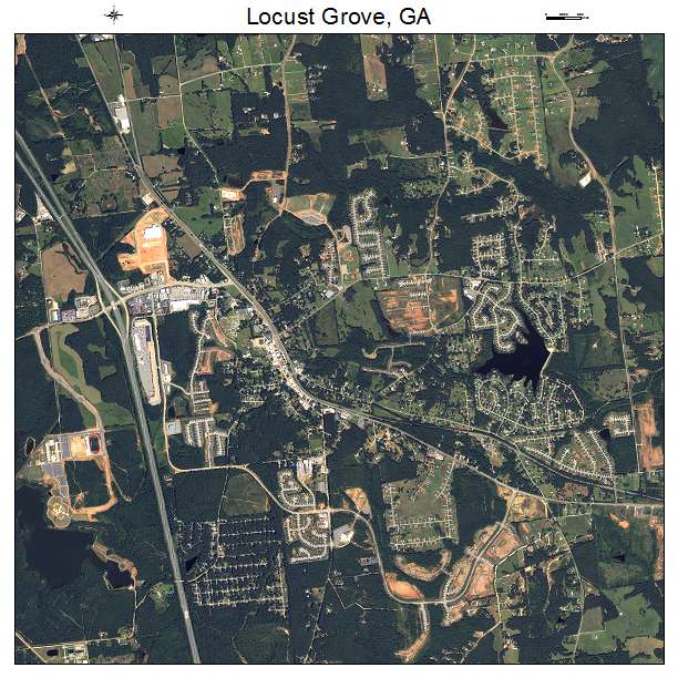 Locust Grove, GA air photo map