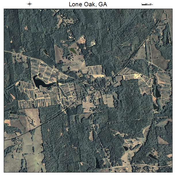 Lone Oak, GA air photo map