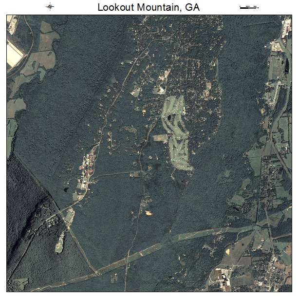 Lookout Mountain, GA air photo map