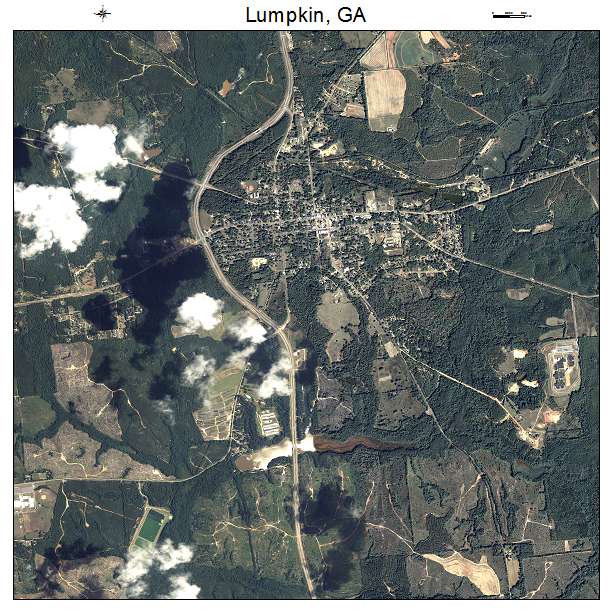 Lumpkin, GA air photo map