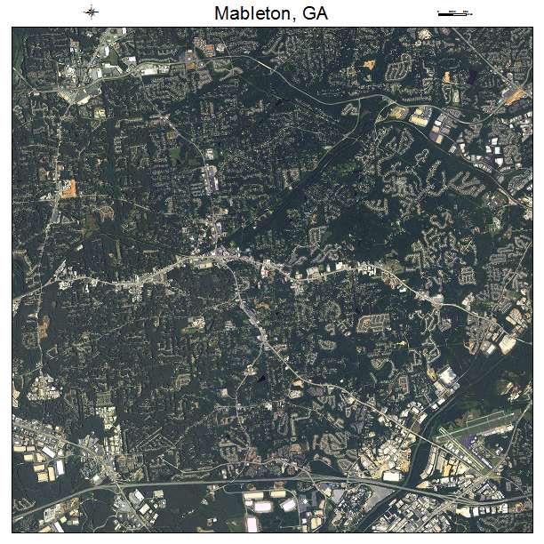 Mableton, GA air photo map