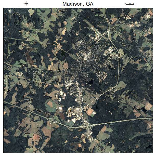 Madison, GA air photo map