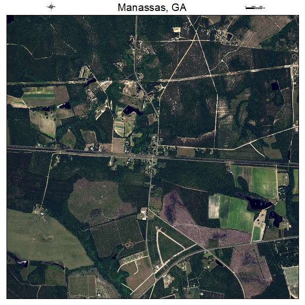 Manassas, GA air photo map