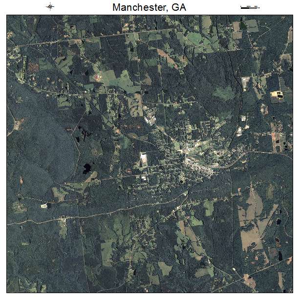 Manchester, GA air photo map