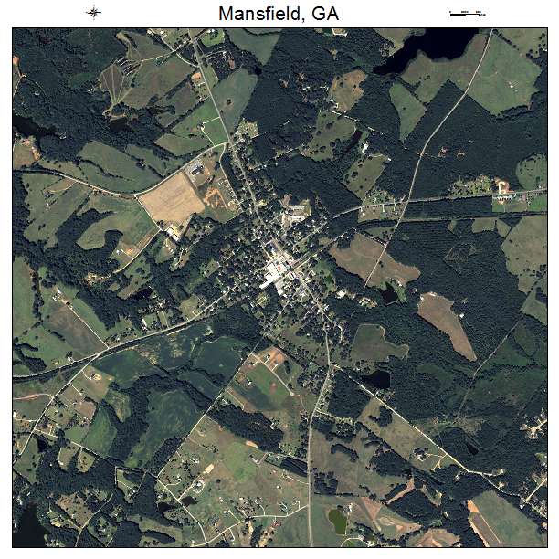 Mansfield, GA air photo map