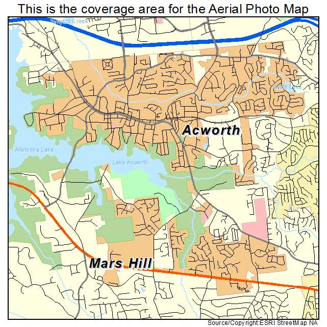 Acworth, GA location map 