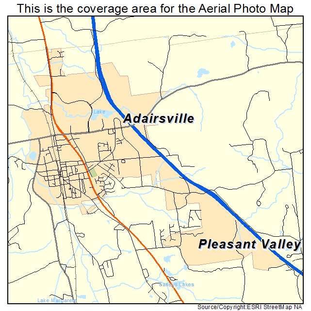 Adairsville, GA location map 