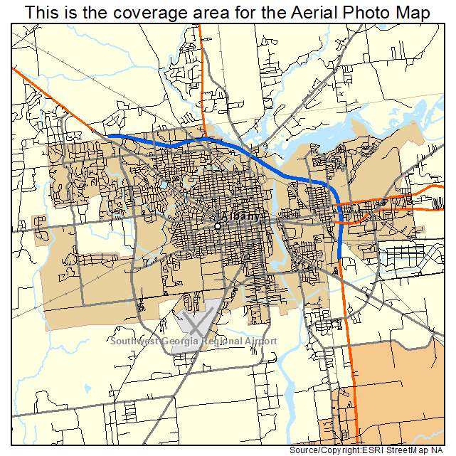 Albany, GA location map 