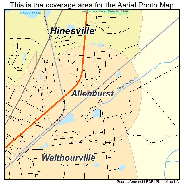 Allenhurst, GA location map 