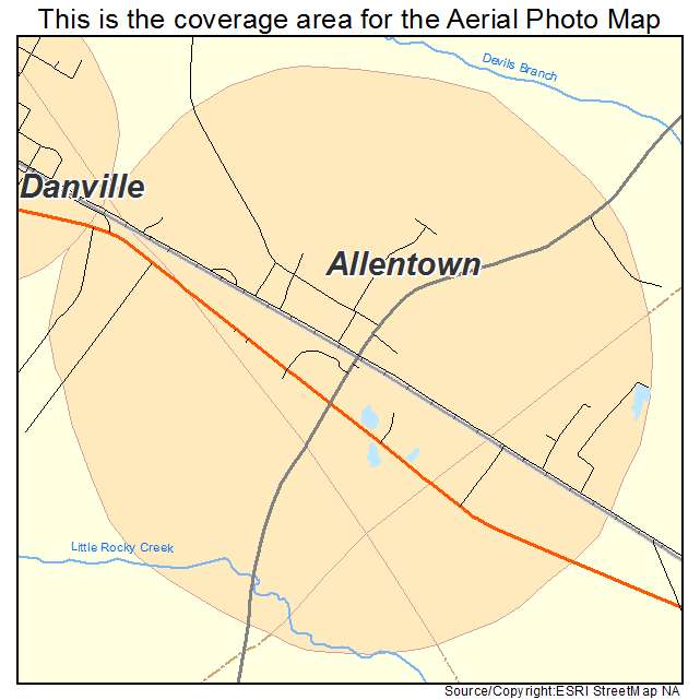 Allentown, GA location map 