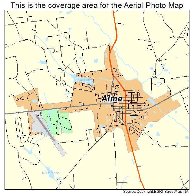Alma, GA location map 