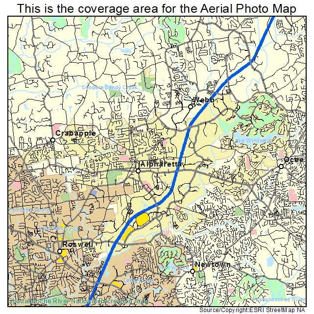 Alpharetta, GA location map 
