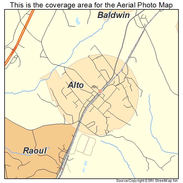 Alto, GA location map 